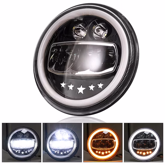 7inch 40W Hi/Lo Beam Round LED Headlight for Motorcycle Harley Jeep